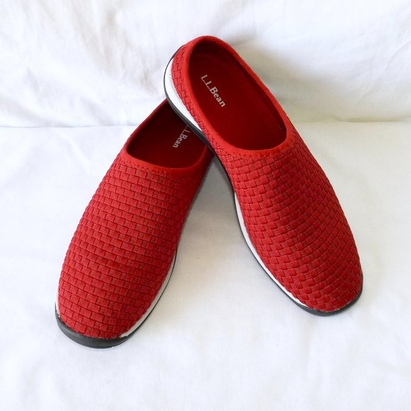 L.L. Bean, Bean Sport Woven, Red Slip Ons, Mint Condition! - Picture 2 of 9